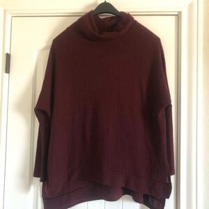 Oversized Maroon Women's Sweater
